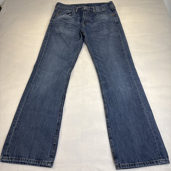 Levis 527 Jeans Mens 34x32 Blue Denim Pants Boot Cut Cowboy Western Rodeo Ranch - Picture 1 of 11